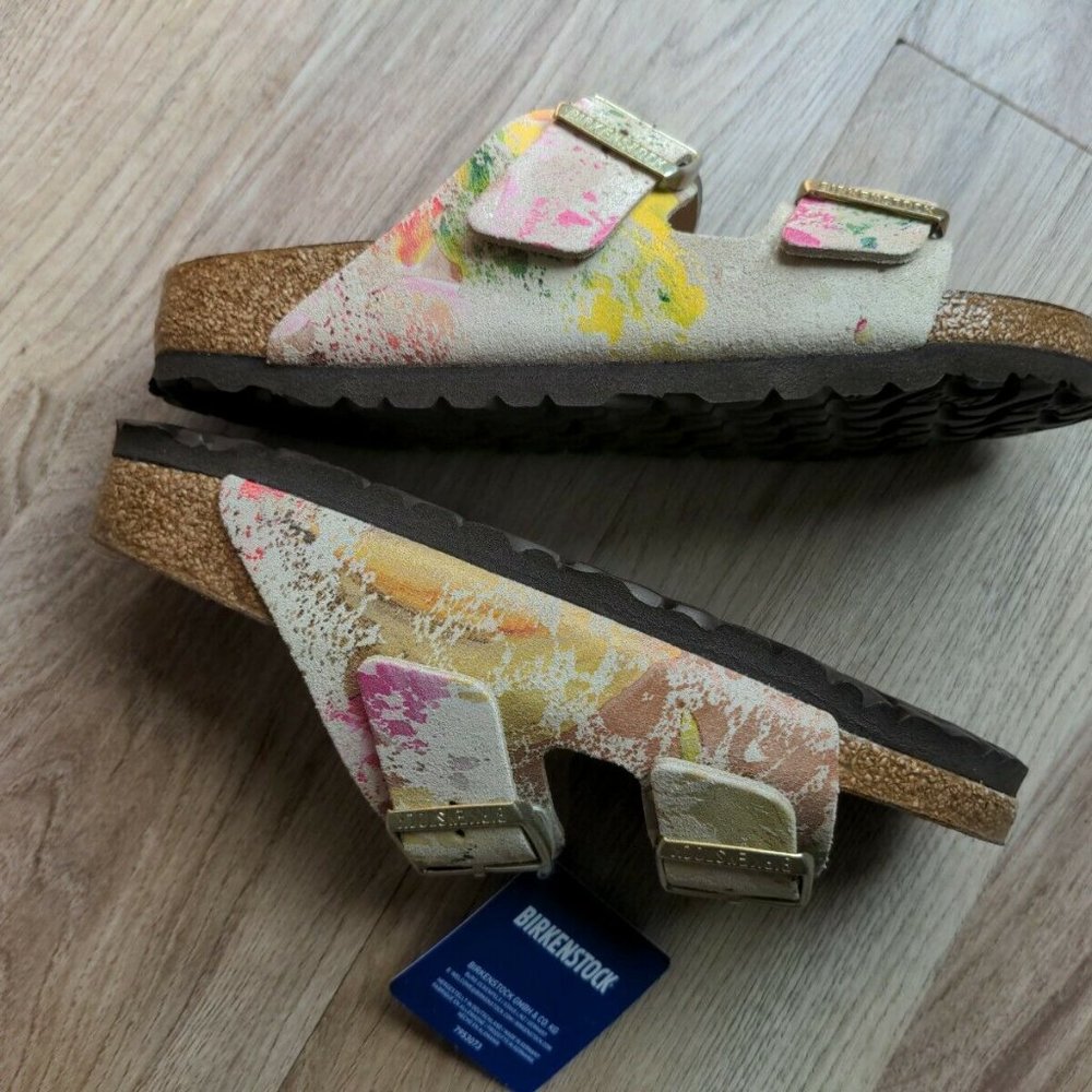 Birkenstock Arizona Flower Crush Suede Sandals - Picture 11 of 12